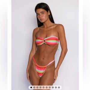 Skatie Bikini Set in Oaxaca in size Large NWT Jean Top and Vera Bottoms